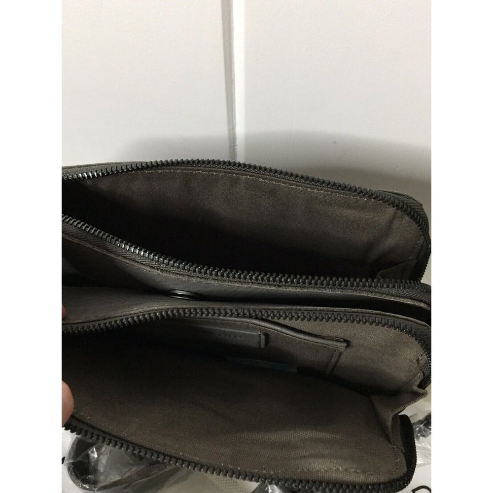 NWT liebeskind berlin small Crossbody handbag Annett Grey Leather Zip Detail - Picture 7 of 9